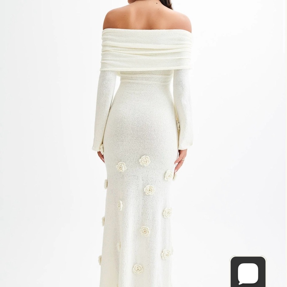 Meshki Kiki Off-Shoulder Maxi Dress in Ivory - Picture 2 of 4